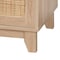 Baxton Studio Elsbeth Mid-Century Modern Light Brown Finished Wood and Natural Rattan 2-Door TV Stand 226-12952-ZORO - alternate 3